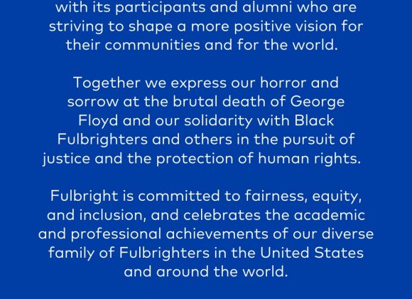 Standing in Solidarity with Black Fulbrighters Standing in Solidarity with Black Fulbrighters